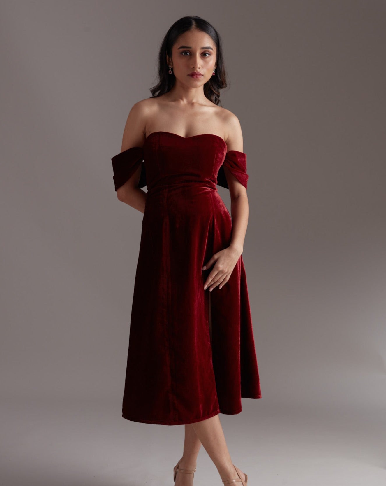 Maya best sale burgundy dress