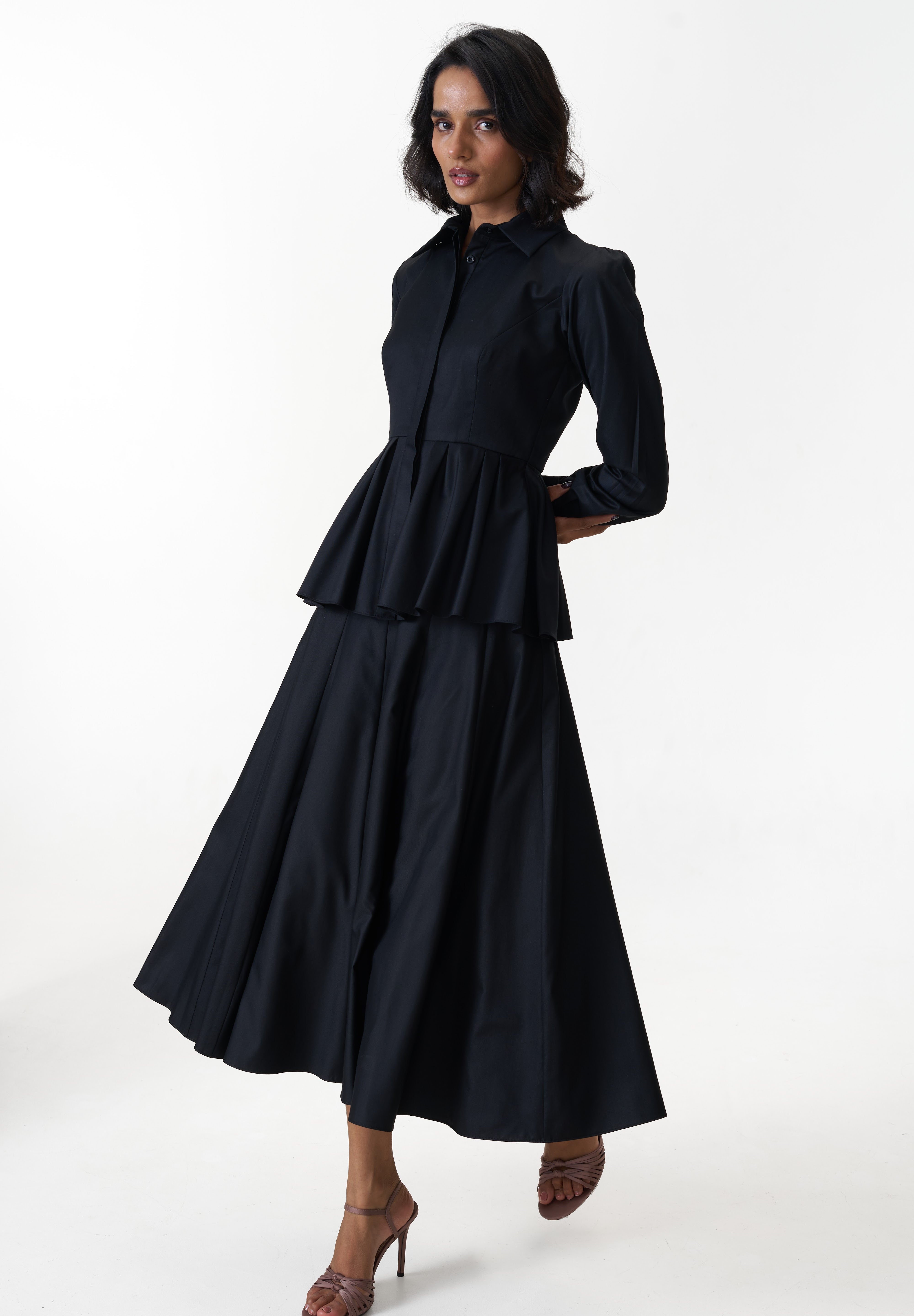Remy Black peplum poplin shirt by Mazikien, view 6