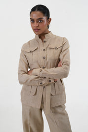 Ranthambore Shacket- Beige