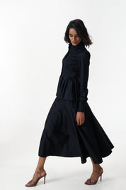 Remy Black peplum poplin shirt by Mazikien, view 4