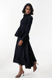 Remy Black peplum poplin shirt by Mazikien, view 3