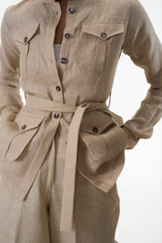 Ranthambore Shacket- Beige