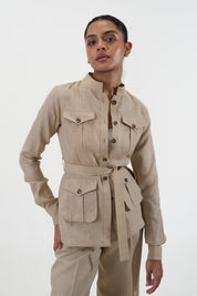 Ranthambore Shacket- Beige