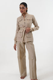 Ranthambore Shacket- Beige