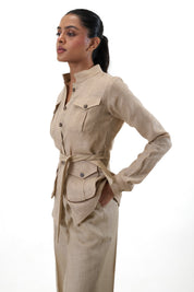 Ranthambore Shacket- Beige