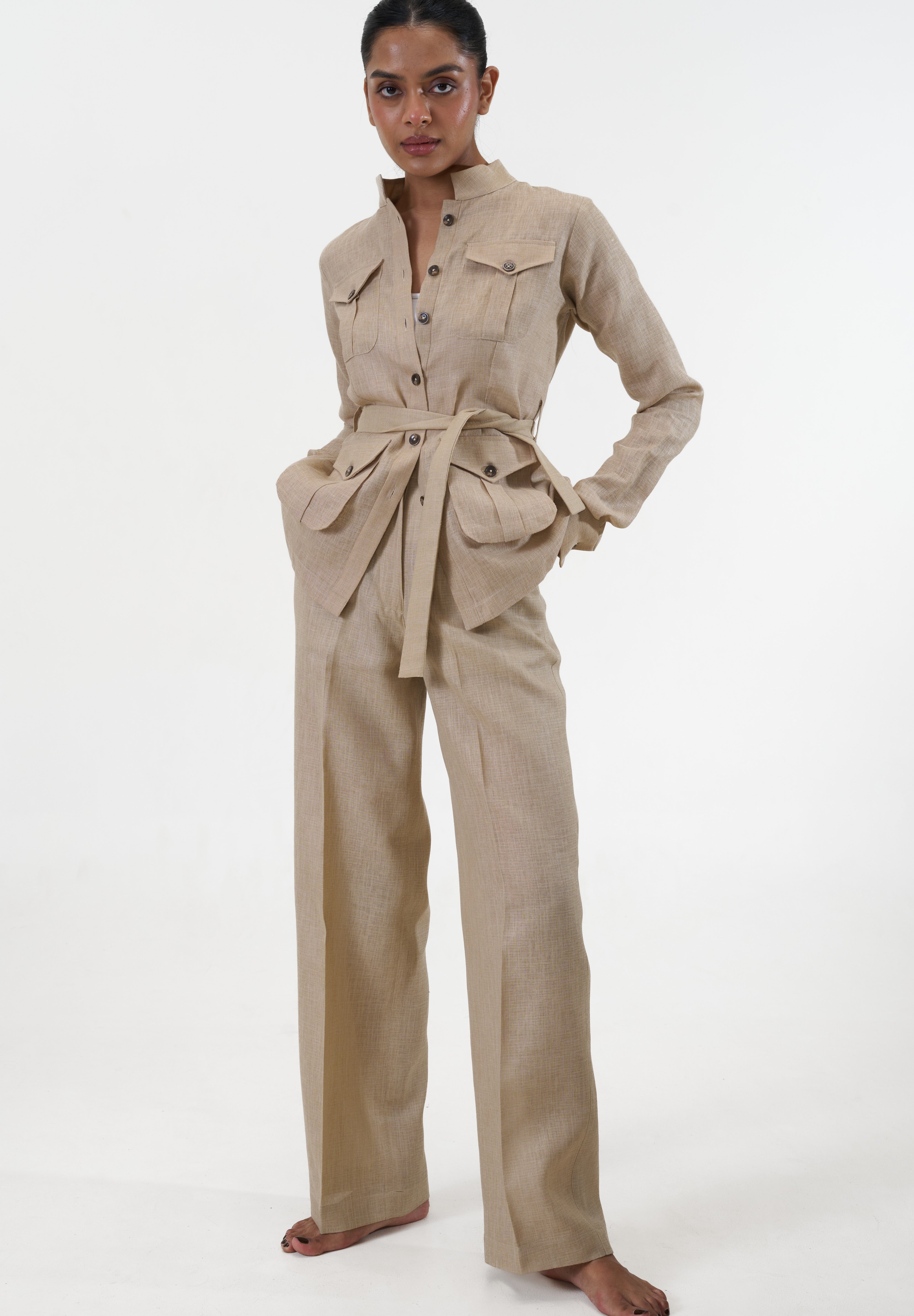 Ranthambore Shacket- Beige