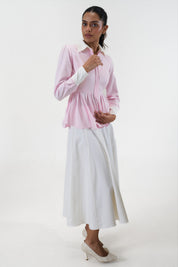 Remy Pink peplum poplin shirt by Mazikien, view 12