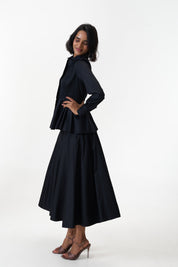 Remy Black peplum poplin shirt by Mazikien, view 8