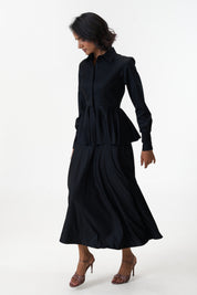 Remy Black peplum poplin shirt by Mazikien, view 12
