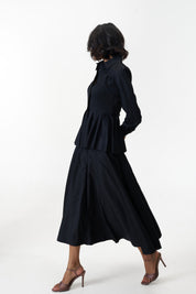 Remy Black peplum poplin shirt by Mazikien, view 5