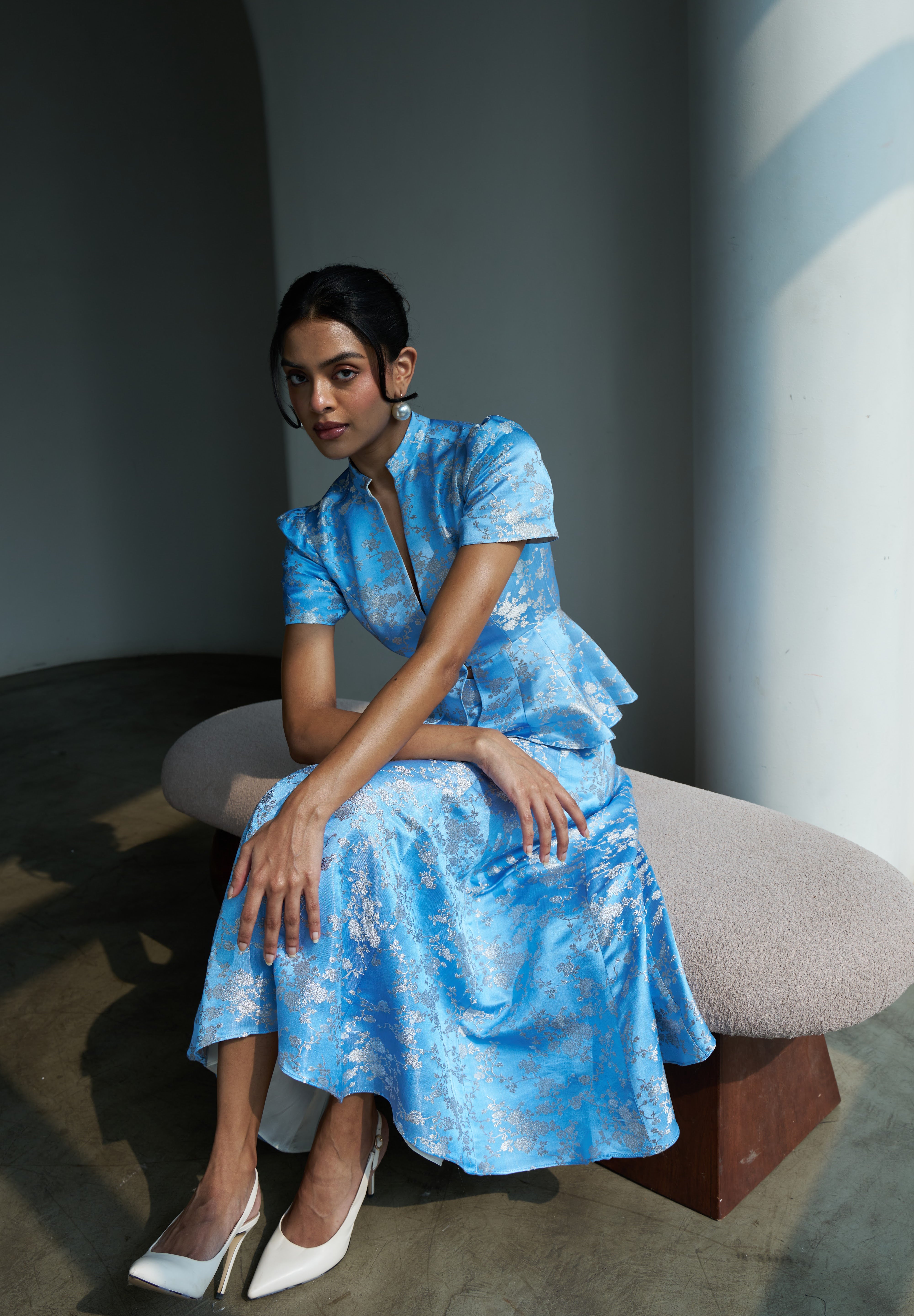 Tara Skirt- Pastel Blue