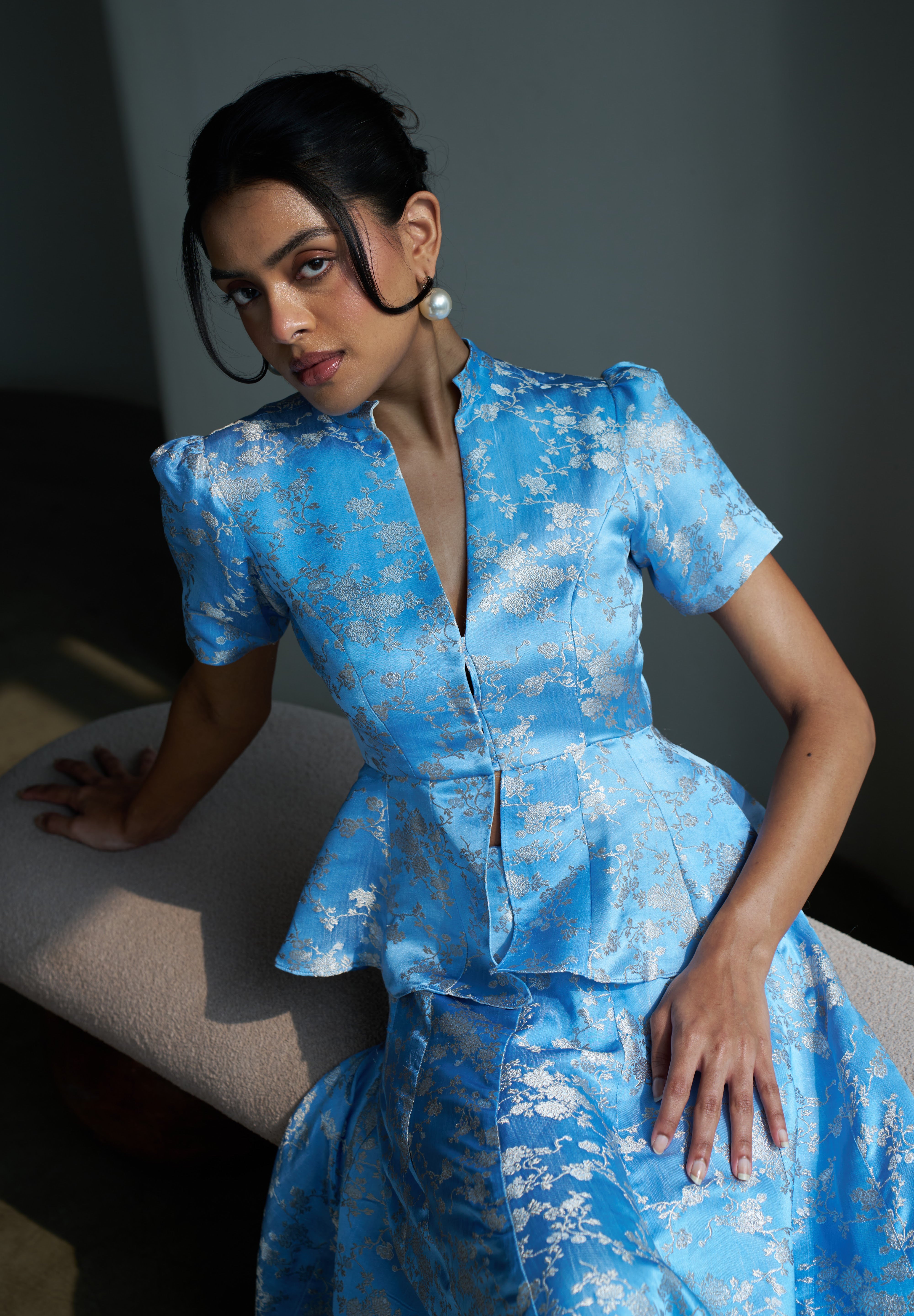 Tara Top- Pastel Blue