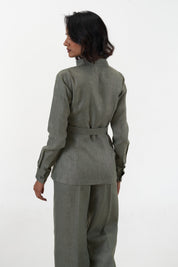 Ranthambore Shacket- Khakhi Green