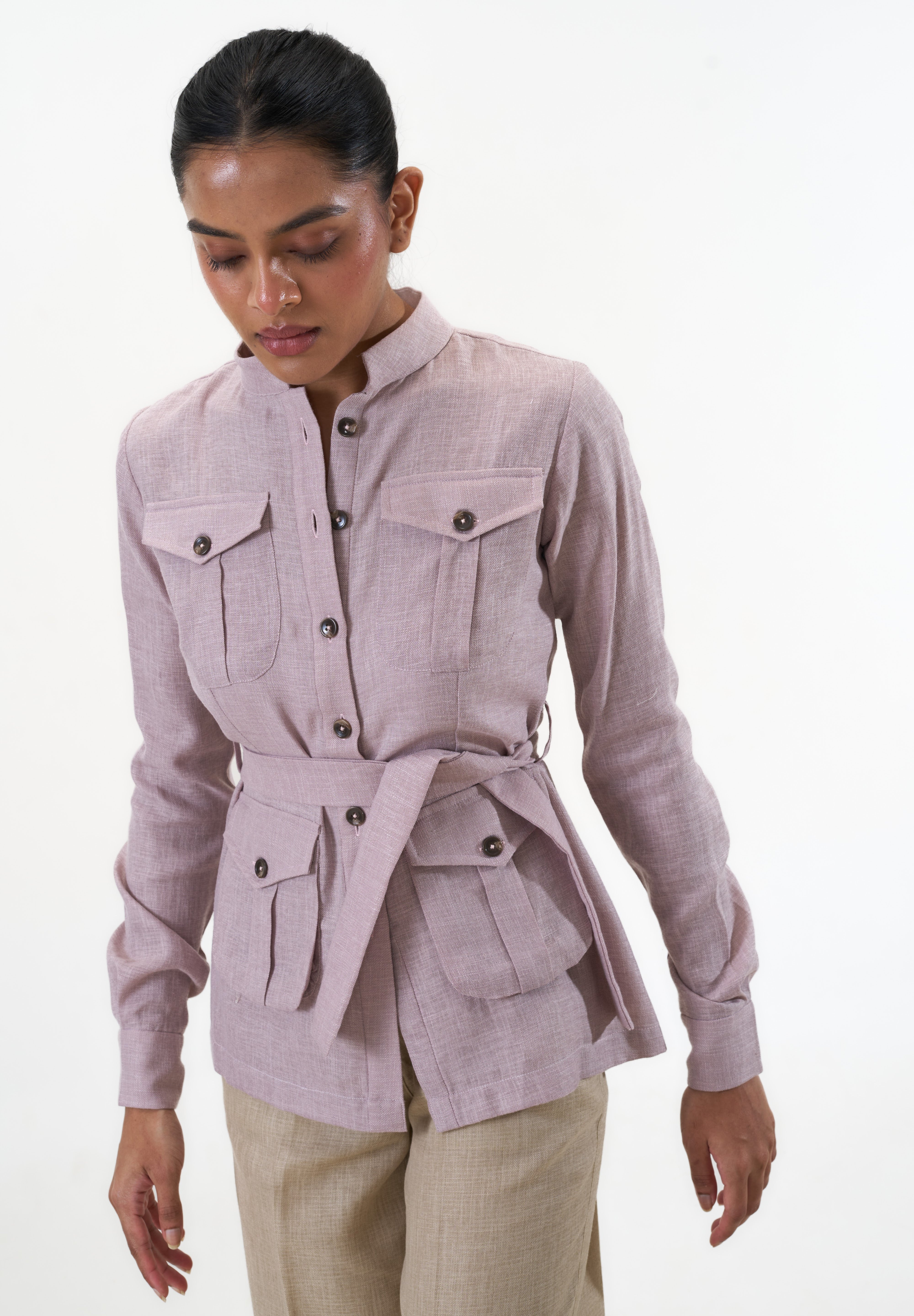 Ranthambore Shacket- Mauve