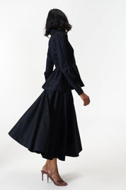 Remy Black peplum poplin shirt by Mazikien, view 7
