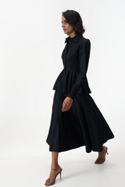 Remy Black peplum poplin shirt by Mazikien, view 13