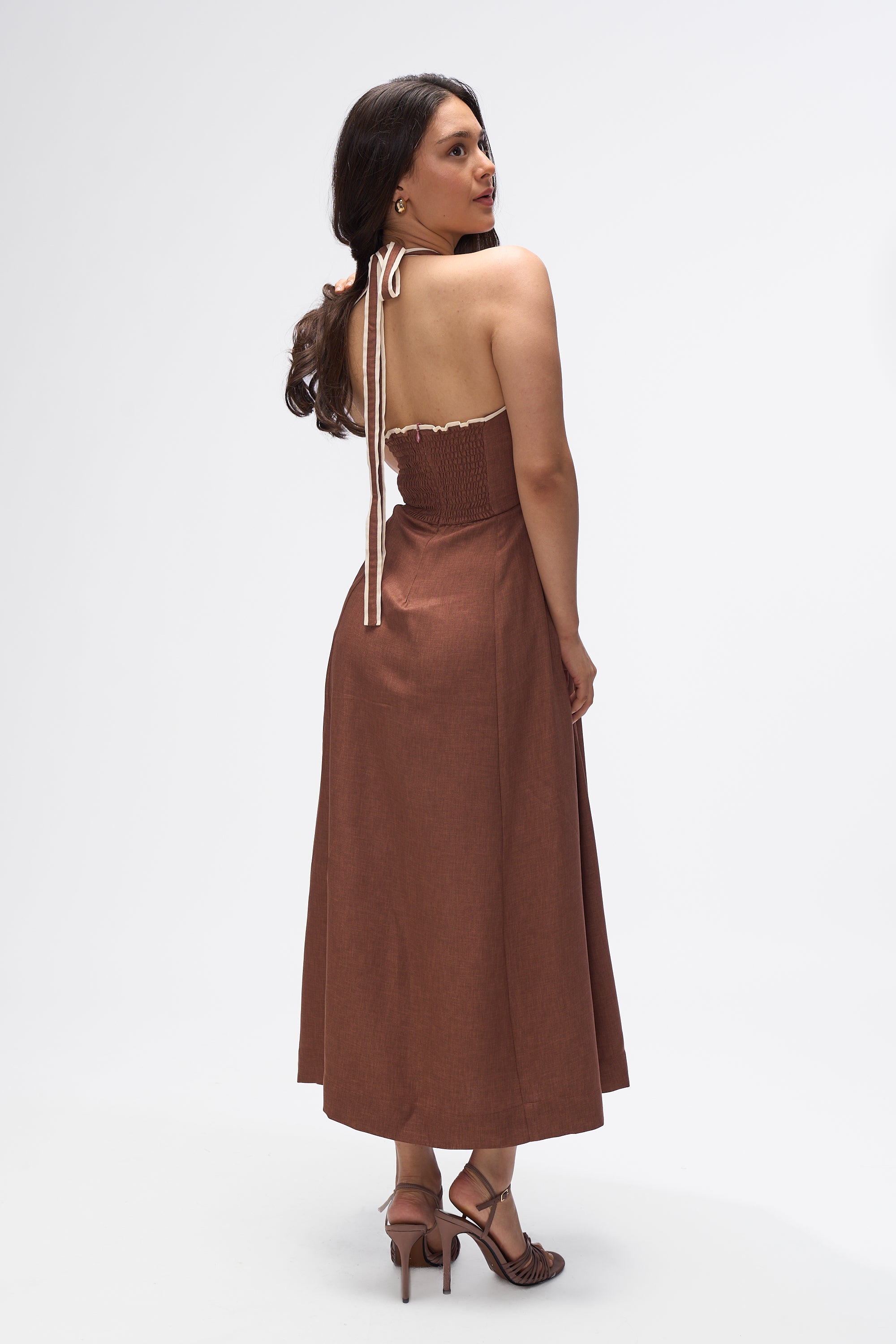 Siena- Mocha Brown and White