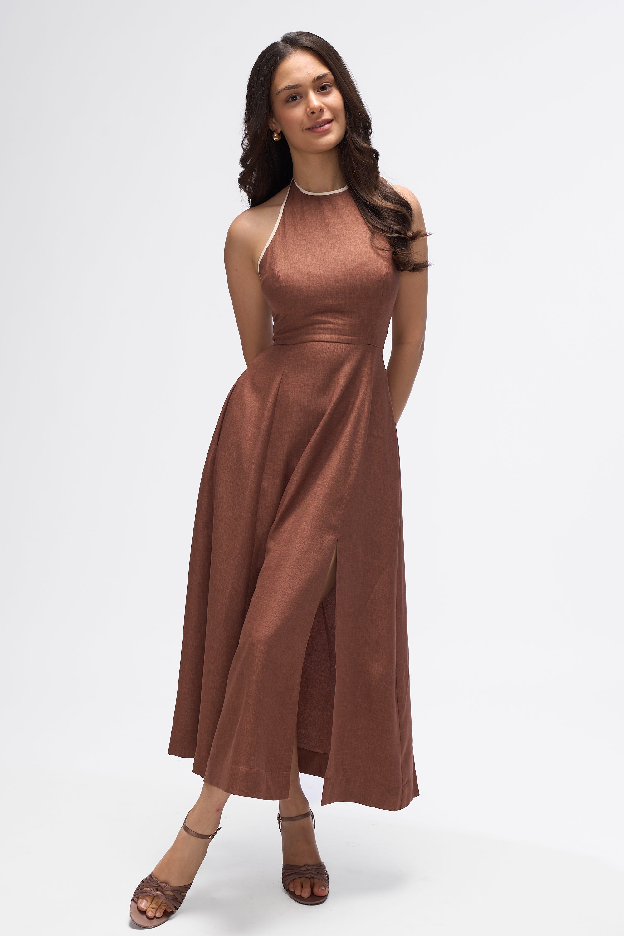 Siena- Mocha Brown and White