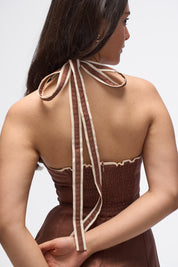 Siena- Mocha Brown and White