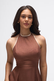 Siena- Mocha Brown and White