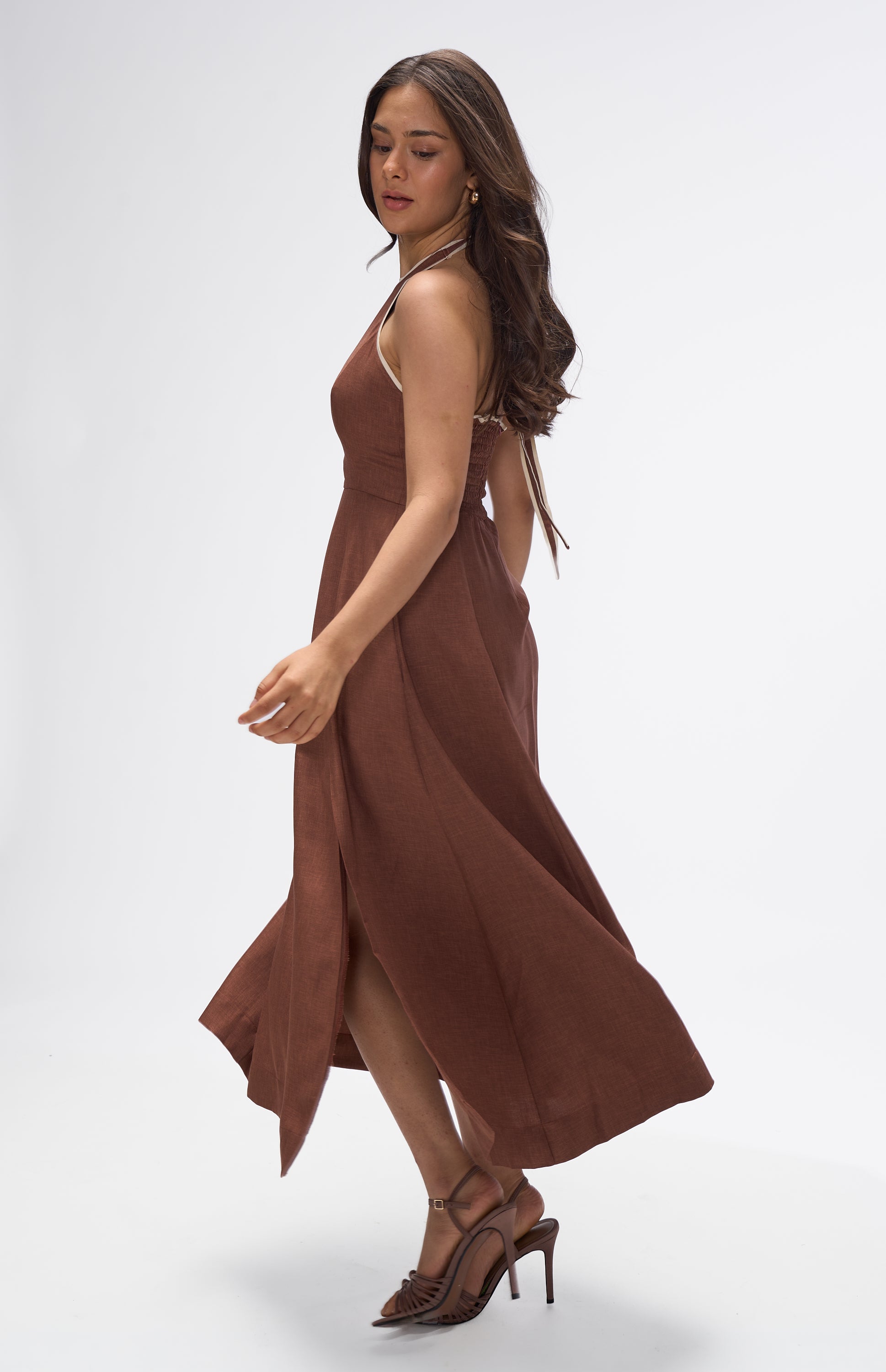 Siena- Mocha Brown and White