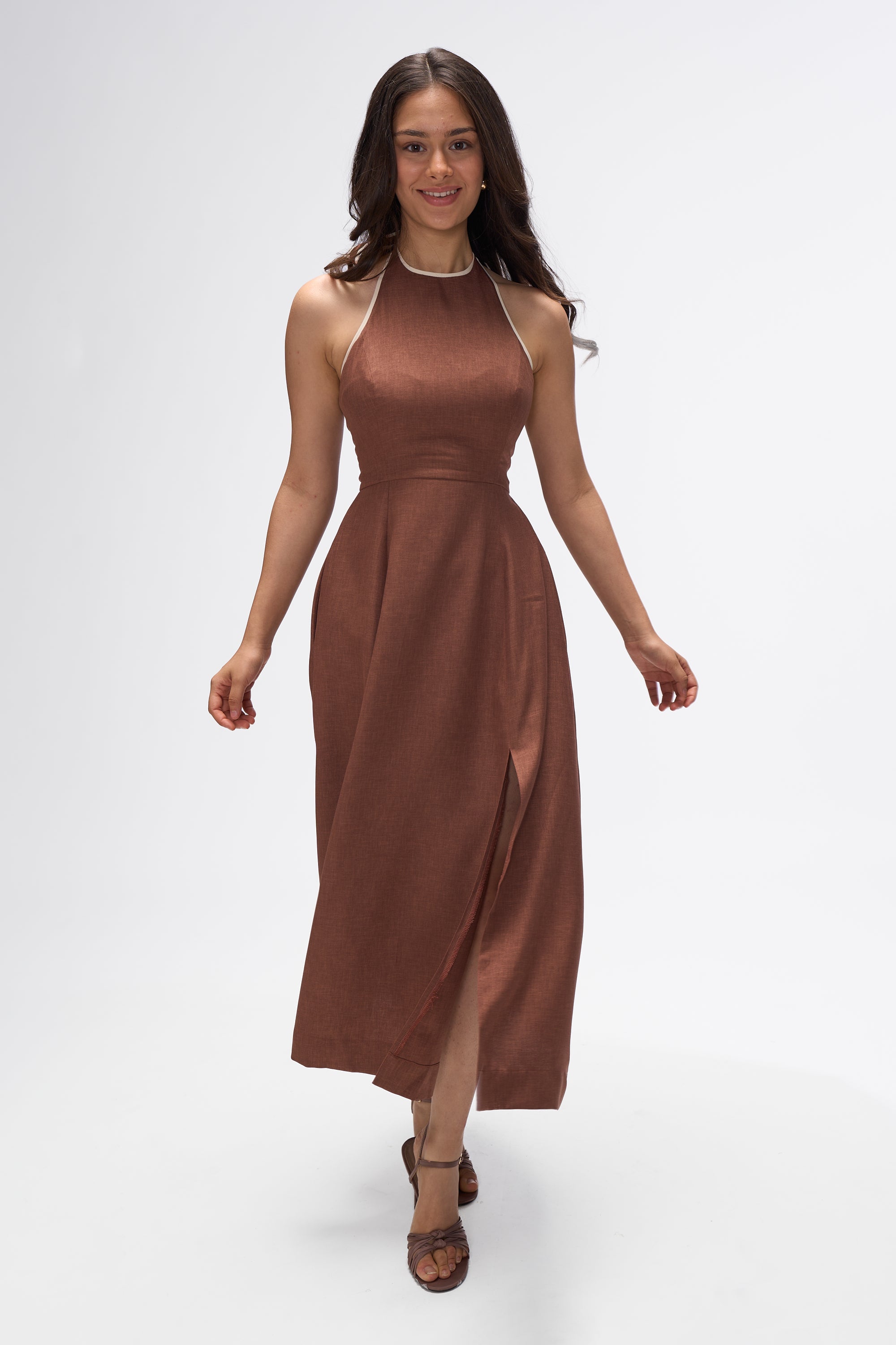 Siena- Mocha Brown and White