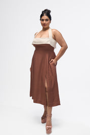 Juno- Mocha Brown and White