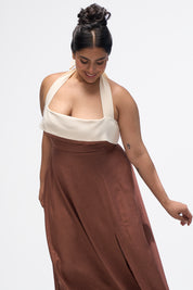 Juno- Mocha Brown and White