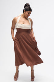Juno- Mocha Brown and White