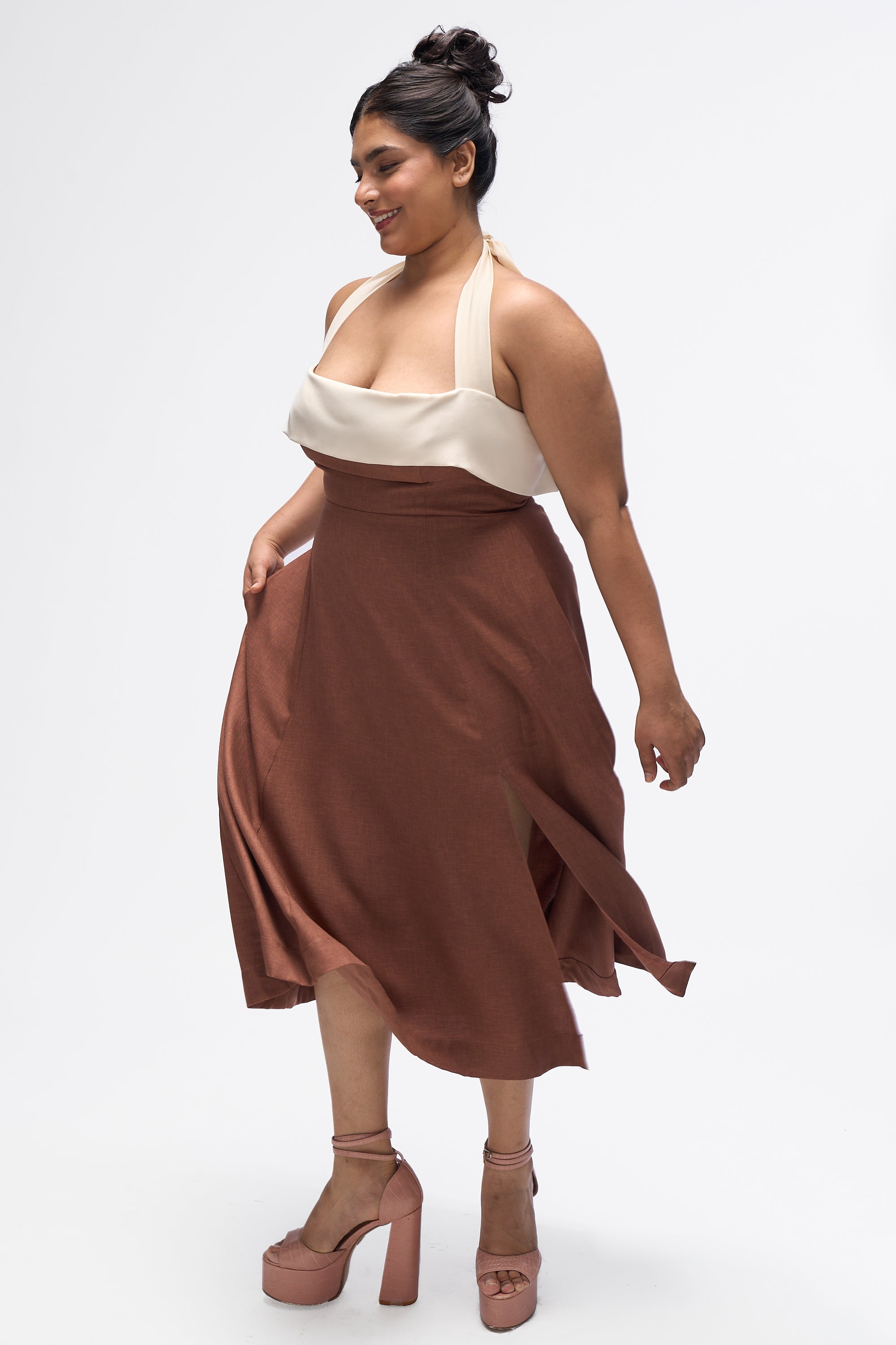 Juno- Mocha Brown and White