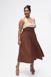 Juno- Mocha Brown and White