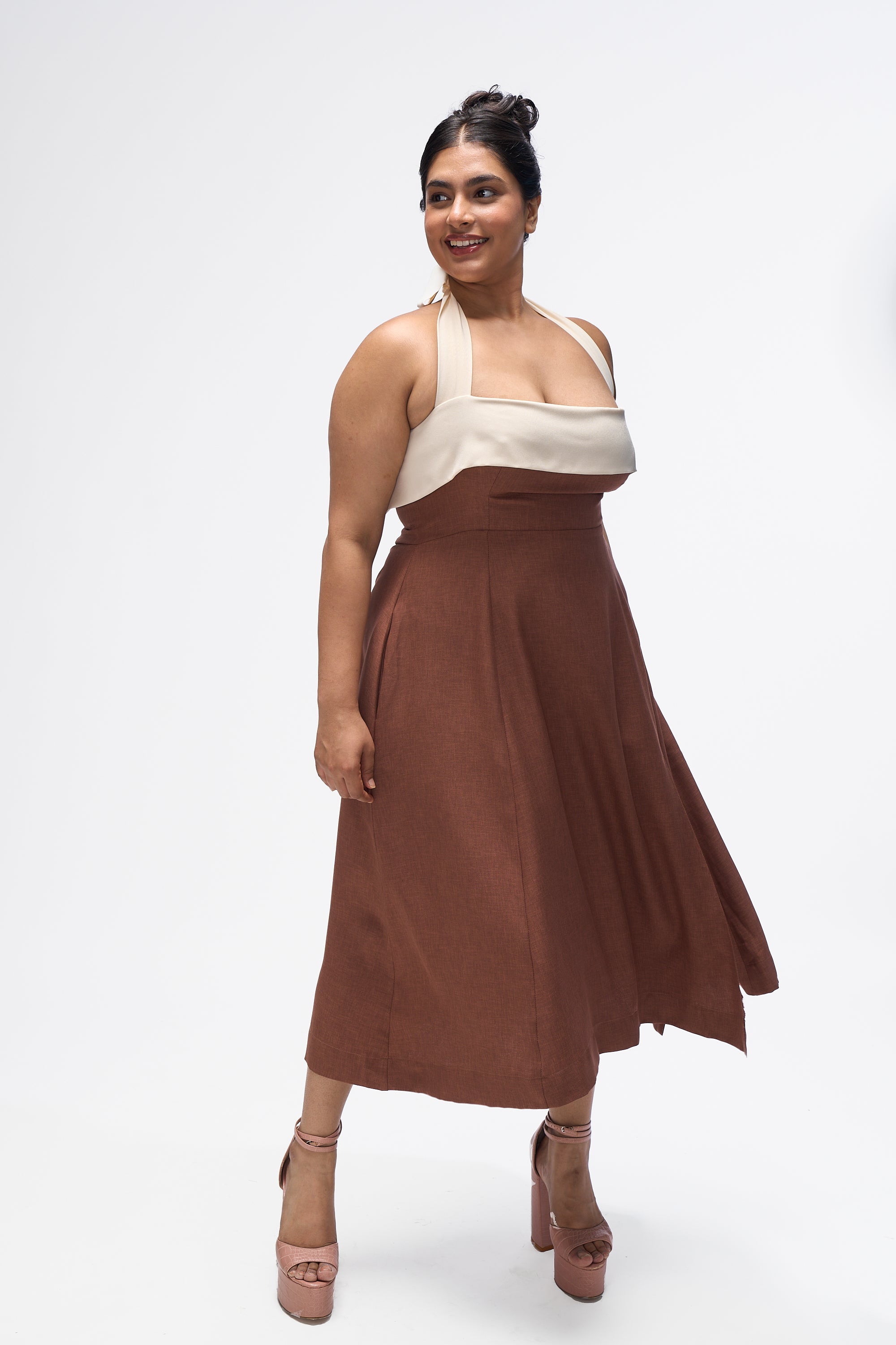 Juno- Mocha Brown and White