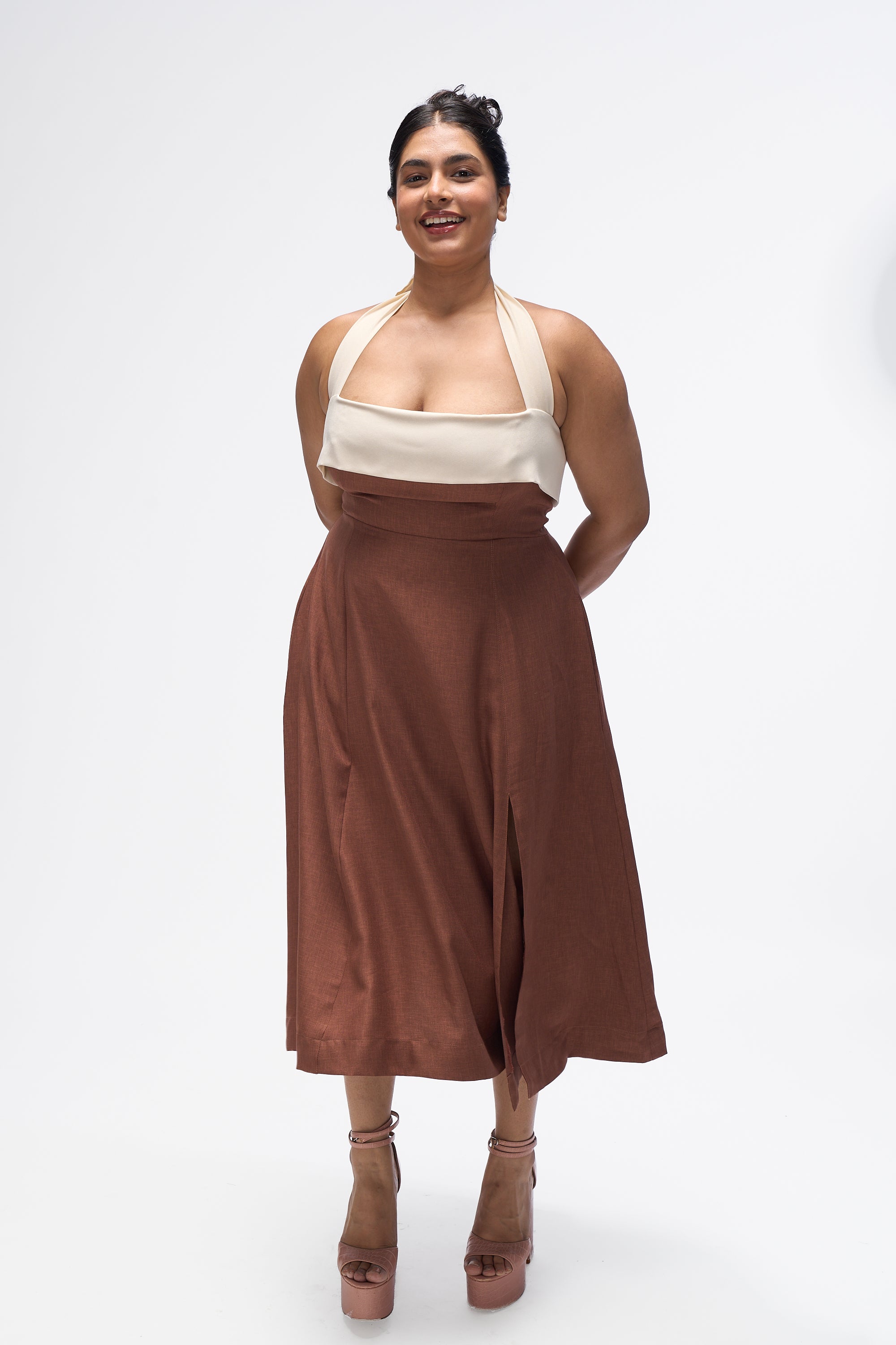 Juno- Mocha Brown and White
