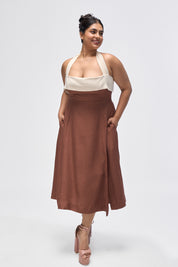 Juno- Mocha Brown and White