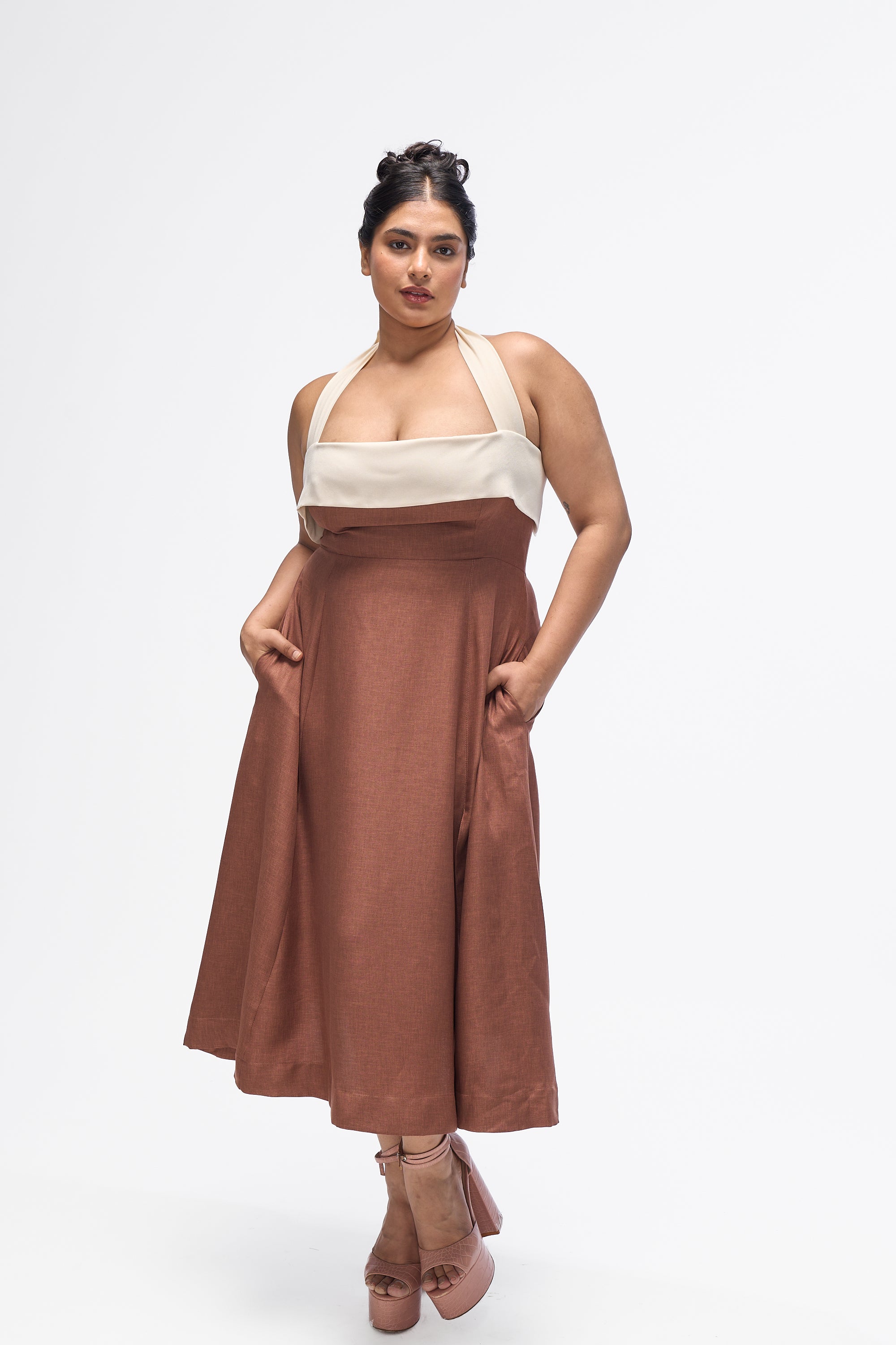 Juno- Mocha Brown and White