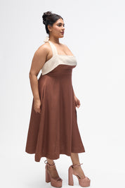 Juno- Mocha Brown and White