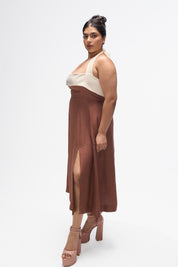 Juno- Mocha Brown and White