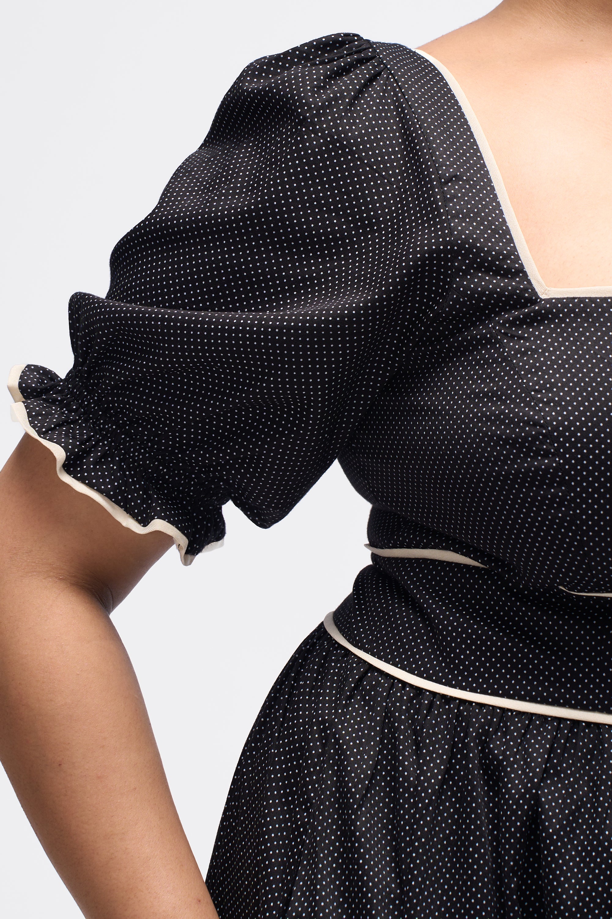 Tori- Black with White Polka Dots