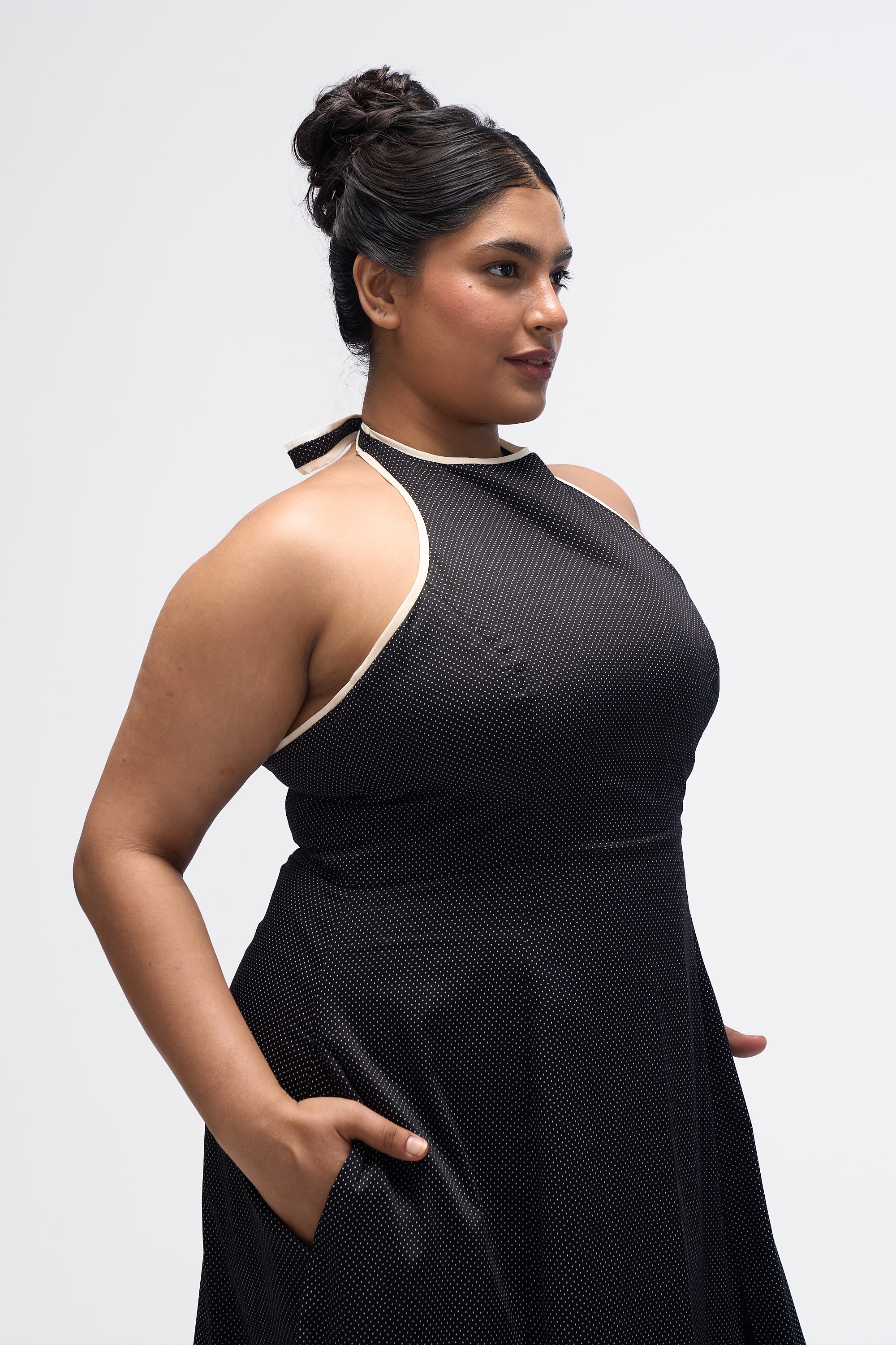 Siena- Black with White Polka Dots