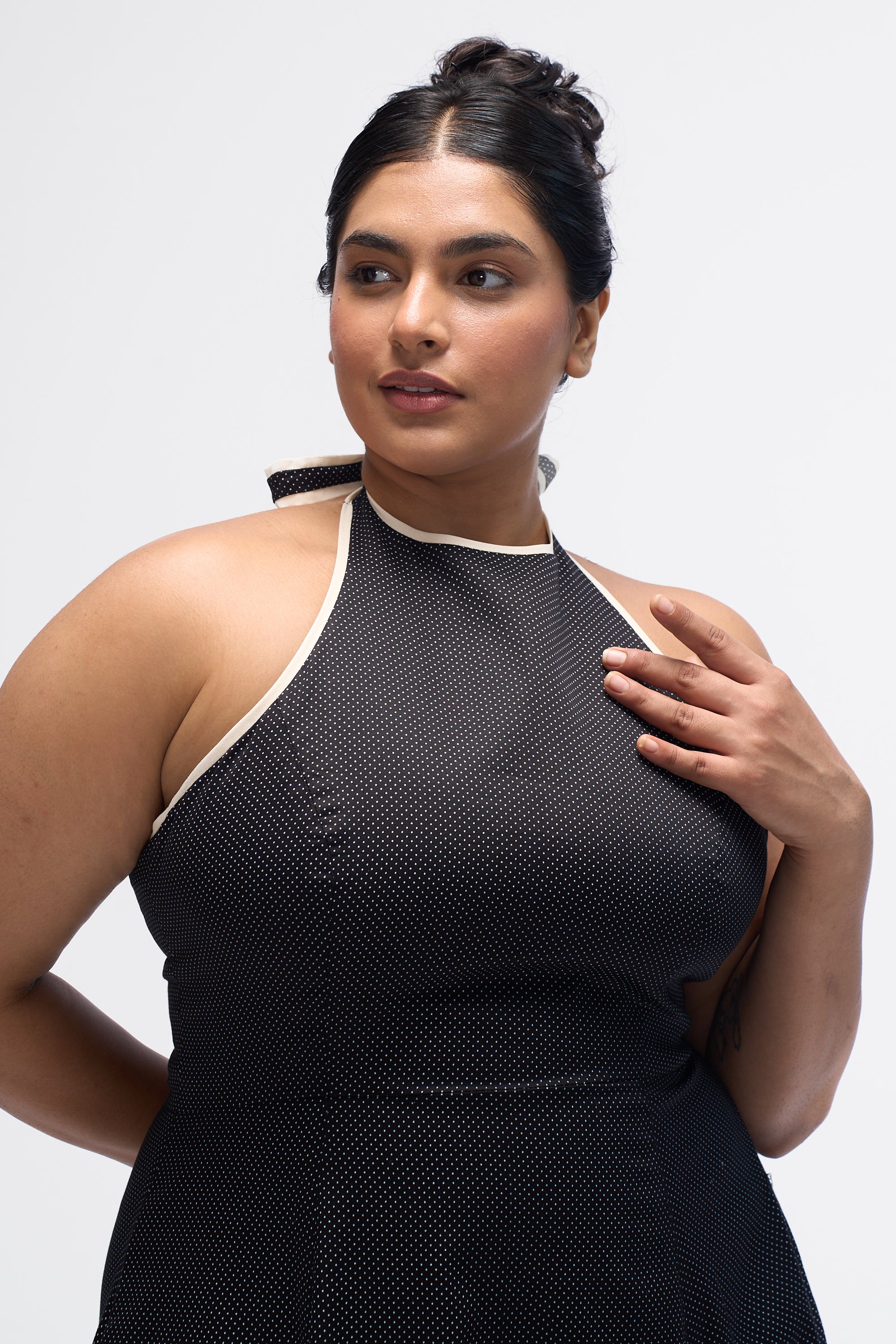 Siena- Black with White Polka Dots