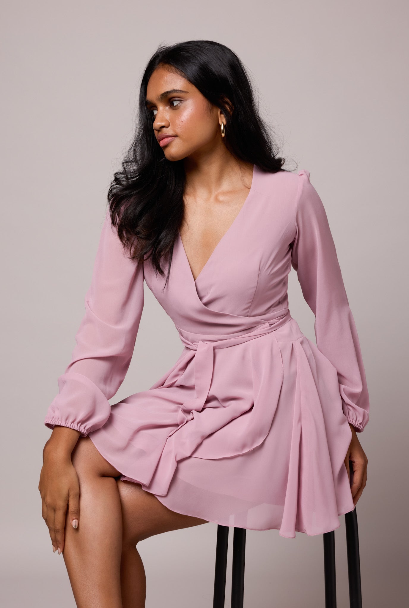 Raya – Mauve Wickelkleid