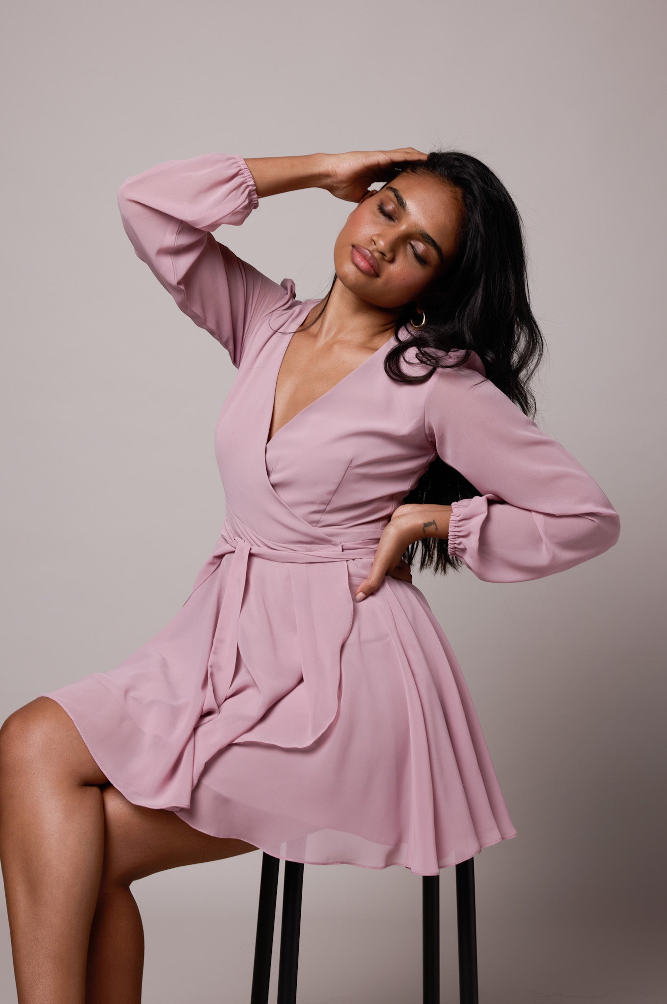 Raya – Mauve Wickelkleid