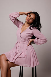Raya – Mauve Wickelkleid
