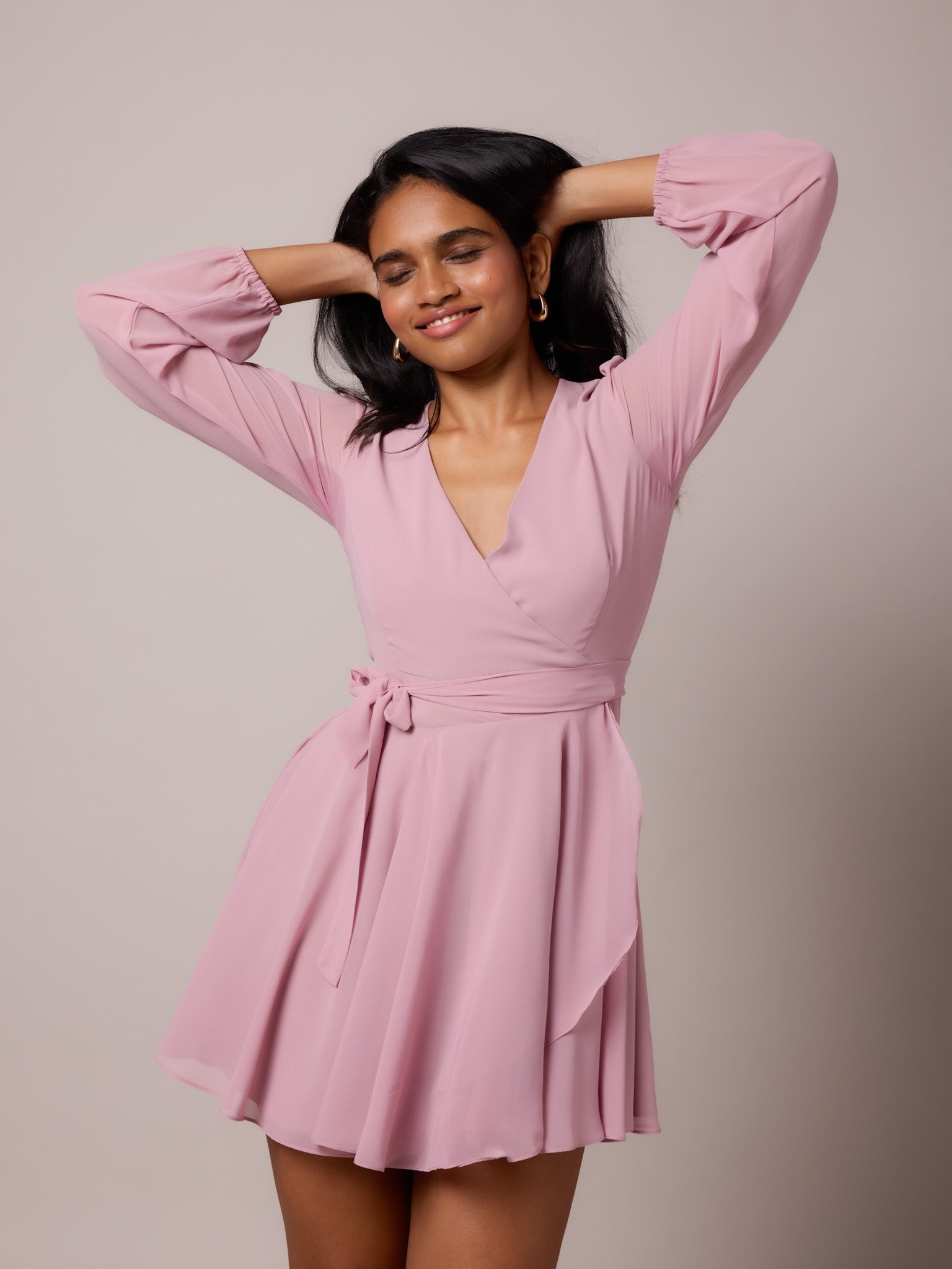 Raya – Mauve Wickelkleid
