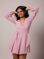 Raya – Mauve Wickelkleid