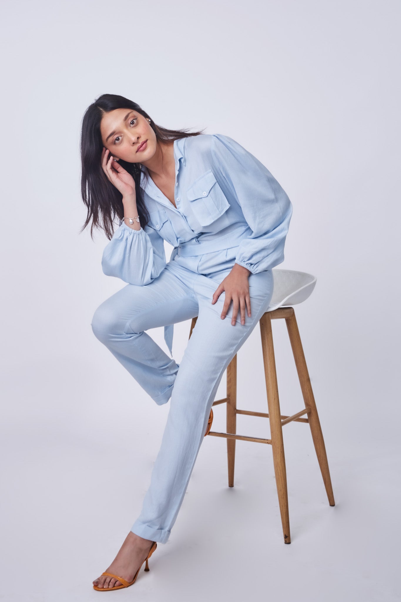 Lucy Jumpsuit- Powder Blue