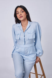 Lucy Jumpsuit- Powder Blue