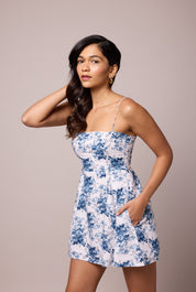 Abby - Vestido floral azul
