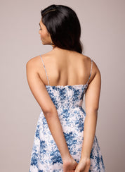 Abby - Vestido floral azul