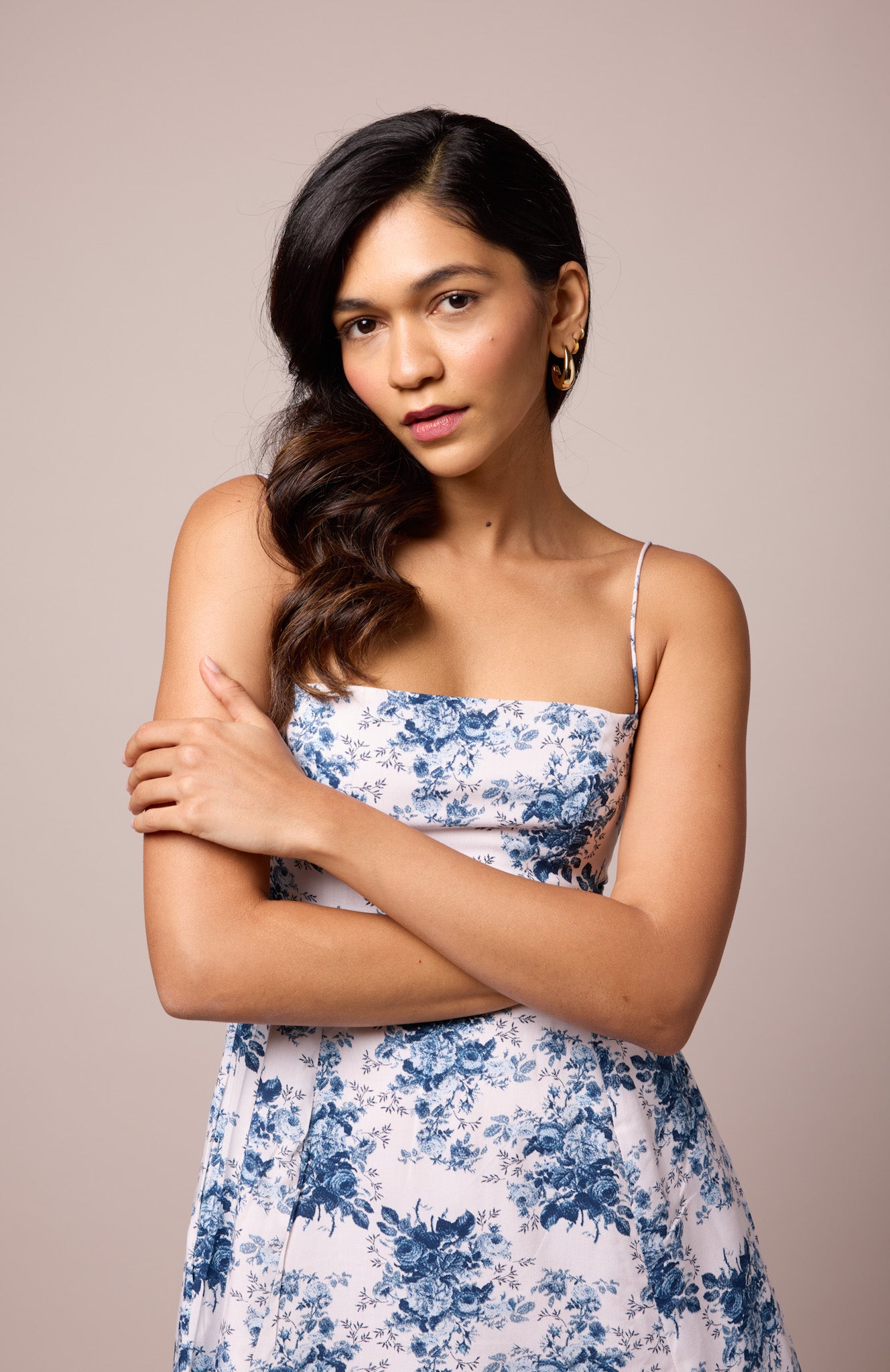 Abby - Vestido floral azul